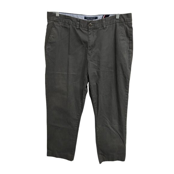 Tommy Hilfiger Mens Custom Fit Chino Pants Size 36x32 Khaki Casual Trousers - Picture 1 of 8